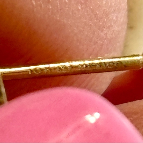 Solid 10k gold emerald stud earrings - Picture 10 of 11